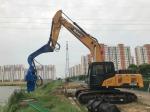 12m Excavator Mounted Sheet Pile Driving Equipment For Cement