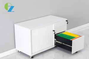 China Metal Mobile Tambour Caddy File Storage Cabinet 3 Drawer Office Furniture factory