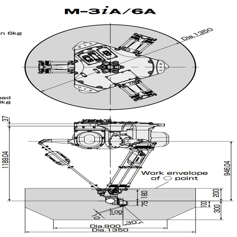 6 axes industrial Robot assembling robotic arm M-3iA/6A