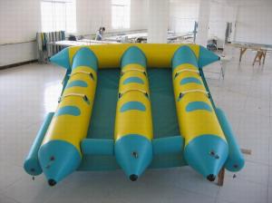 China 6 Person Inflatable Water Toys , Plato PVC Tarpaulin Inflatable Water Flyfish factory