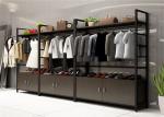 Wood Landing Clothing Display Showcase Multi Functional Customized Color
