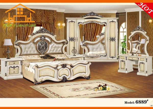 New fashioned real leather Romantic style 5-star hotel king expensive cheap