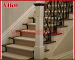 Wrought Iron Staircase VK115S Wrought Iron Handrail Tread Beech,Railing tempered
