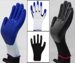 Color Customized Nitrile Work Gloves Liner And Coating Long Service Life