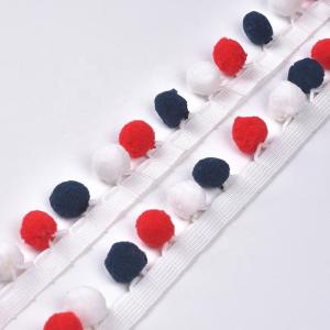 China Colorful Mini Tassel Fringe 3cm Pom Pom Trim factory