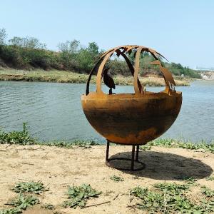 China Spring Corten Steel Smokeless Fire Pit Outdoor factory