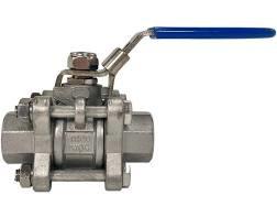 China Dn40 Aisi 316l Pn16 3 Pieces Ball Valve Full Bore Npt Pdr 0.8 Seat En Standard factory