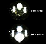 Energy Saving 80 W Round Jeep Wrangler Jk Led Headlights , 7" Moto Led Projector