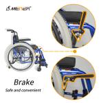 Aluminum Alloy 820mm 100 KG Lightweight Children Wheelchair