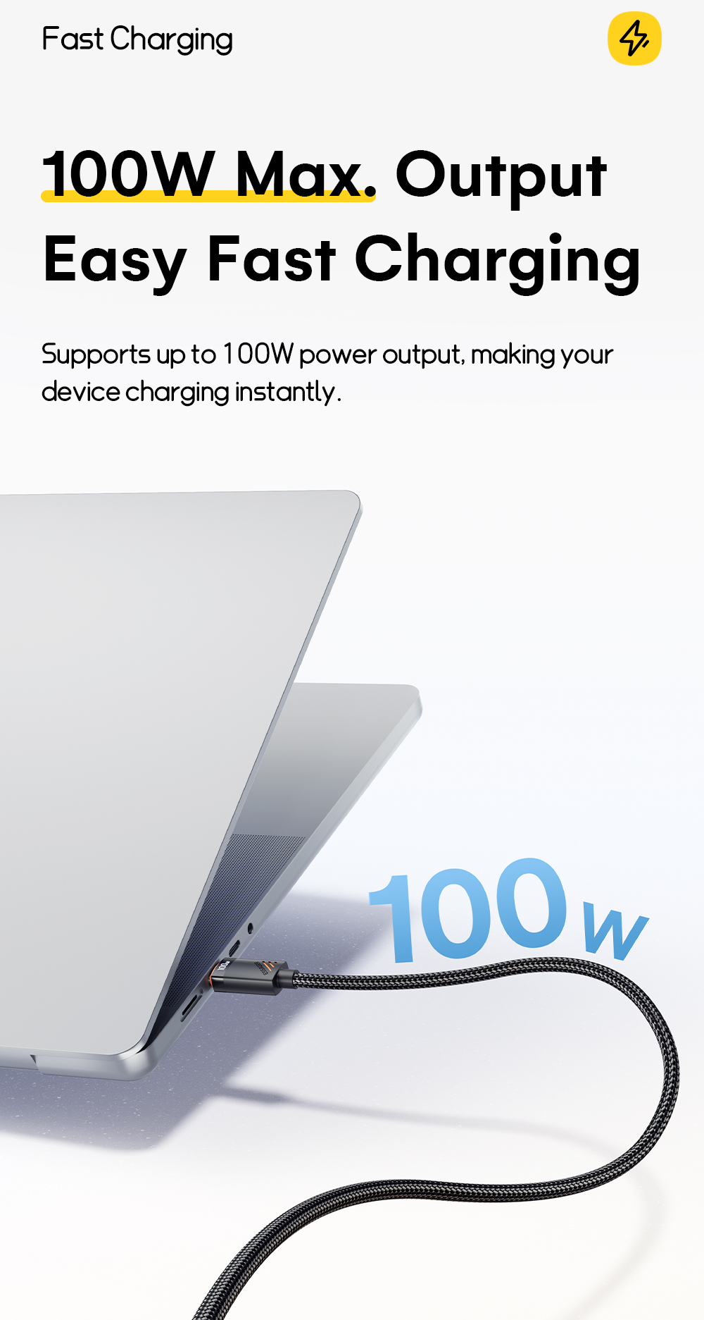 ESSAGER ES-X66 2 in 1 Cable USB C to Type C Lighting Data Charging Cable