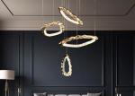 Light luxury copper ring staggered chandelier restaurant living room creative