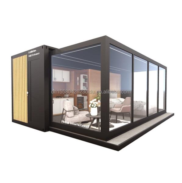 Wave Sandwich Panel 20ft Container Coffee House for Modern Design Style in Eu