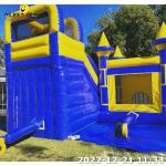 Inflatable Bounce House Jumping Bouncer Blue Color Customized combo slide