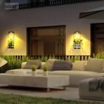 Outdoor Wall Decoration Made Easy with Black Solar Wall Lamps Working Time 8-10