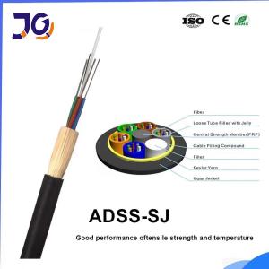 China 100m Span 24 Core ADSS SJ G652D Fiber Optic Cable factory