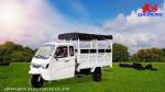 800W Semi-Cabin Motorized Cargo Tricycle with Enclosed Cabin and Plastic Cargo