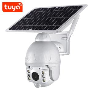 China TUYA Smart 2MP Solar Panel PTZ IP Dome WIFI Camera PIR IP66 1080P HD Battery factory