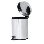 Mini Round Foot Pedal Trash Can Stainless Steel Dustbin With Garbage Rubbish