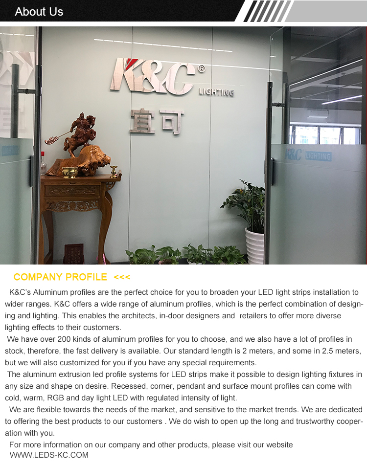 2020 Customized Silver Surface Underground Light Aluminum Strip Profile