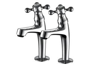 China 1/2 Pair Chrome Basin Taps Standard Size With 3 Years Warranty factory