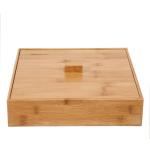 Fruit Serving Bamboo Storage Box Storage Box With Dividers High Strength