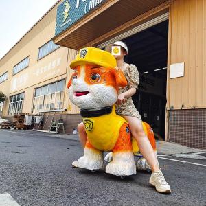 China Realistic Customization Animal Electric Dog Ride for Amusement Park factory