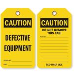 Plastic Safety Tag Polyester Rectangle Double Side Printed Safety Tag