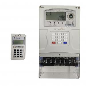 China 10A 4000imp/KWh Smart Prepaid Electricity Meter Three Phase With CIU on sale