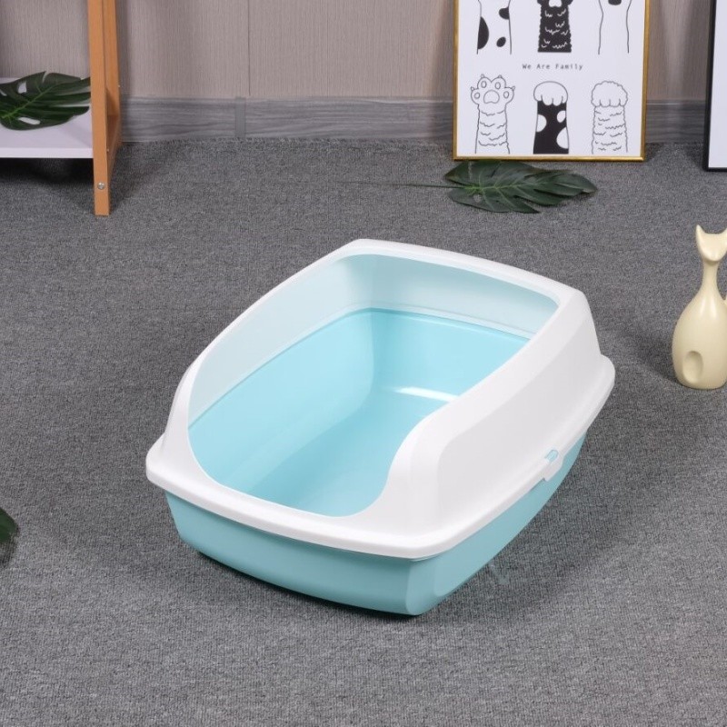 Household Semi Closed Litter Box PP PET Small Covered Cat Litter Box