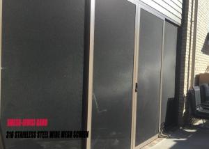 China Black Stainless Steel Fly Screen Mesh Powder Coated T 316 0.9 Mm X 10 Mesh factory