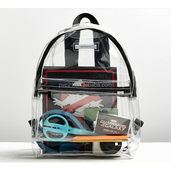 China Wholesale Custom School Bag Kids Backpack Student Waterproof Clear PVC Backpack Transparent factory