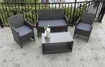 Weather-Resistance 4pcs Outdoor Rattan Sofa Set/ Wicker Garden Furniture Coffee