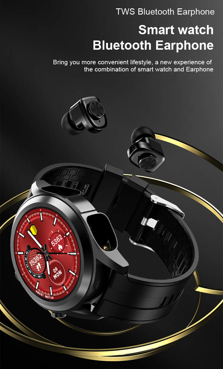 Music Control Nordic 52832 Smart Watch With Earphones For Men