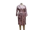 Fully Open Front Ladies Night Dresses Sleepwear Satin Women'S Hooded Bathrobe