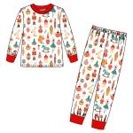 girls printing dress baby christmas red frock A-line dress christmas sets