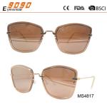 Newest Style 2018 big Fashionable metal Sunglasses with UV 400 Protection Lens