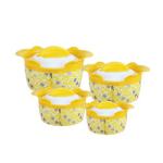 4pcs magnolia flower pot 410 stainless steel casserole hot pot set with lid