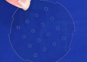 China 40/60 92% Transparent Quartz Glass Substrate With Laser Drill Holes factory