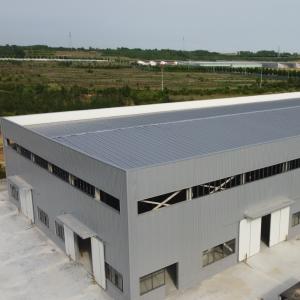 China Prefab Steel Structure Warehouse Building with Rock Wool Panels on sale