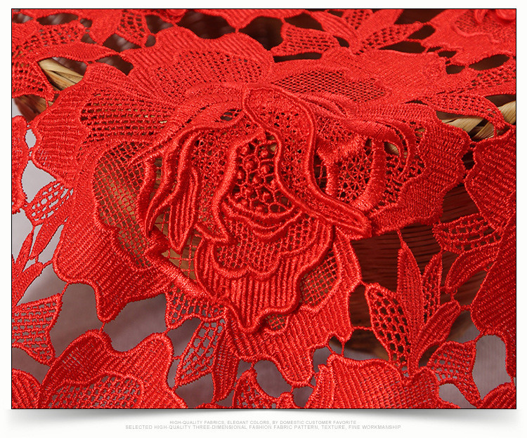 2018 Summer Newest Style chemical Embroidery Fabric 140cm wide for wedding dress
