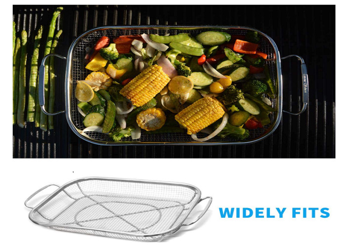 ISO9001 Approve Multipurpose BBQ Veggie Grill Basket For Kitchen