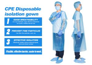 China Hospital Ward Siamese Isolation Protective Clothing , Breathable Suit Universal Isolation Gown factory