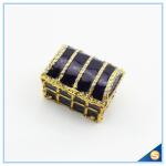 Shinny Gifts Gold Plated Handmade Purple And Red Jewelry Box Wholesales SCJ247