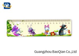 China Kids Stationery Gifts 3D Custom Plastic Rulers , Lenticular Image Printing Beautiful Figure factory