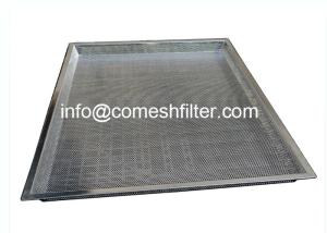 China Oven Baking Perforated 3mm Holes Wire Mesh Tray With Trolley factory