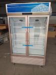 Double door refrigerator commercial freezer fresh drink freezer vertical beer