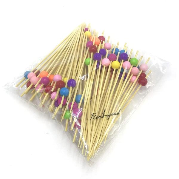 China Custom Logo Art Natural Craft Fruit Bamboo Stick Skewers factory