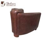 Brown Genuine Leather Single Aviation Sofa Chair With Armrest Living Room Office