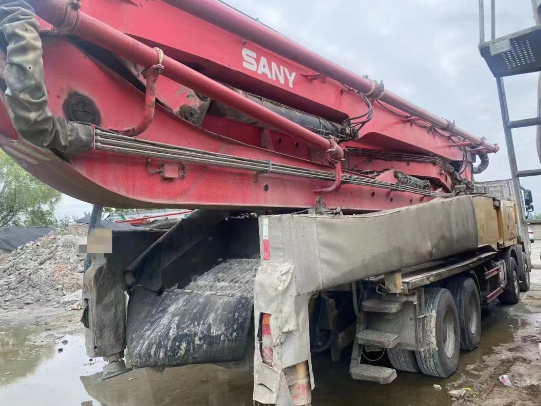 Popular Model 2019 China Top Brand Sy 56m Concrete Mounted Pump Batching Plant on Benz Chassis