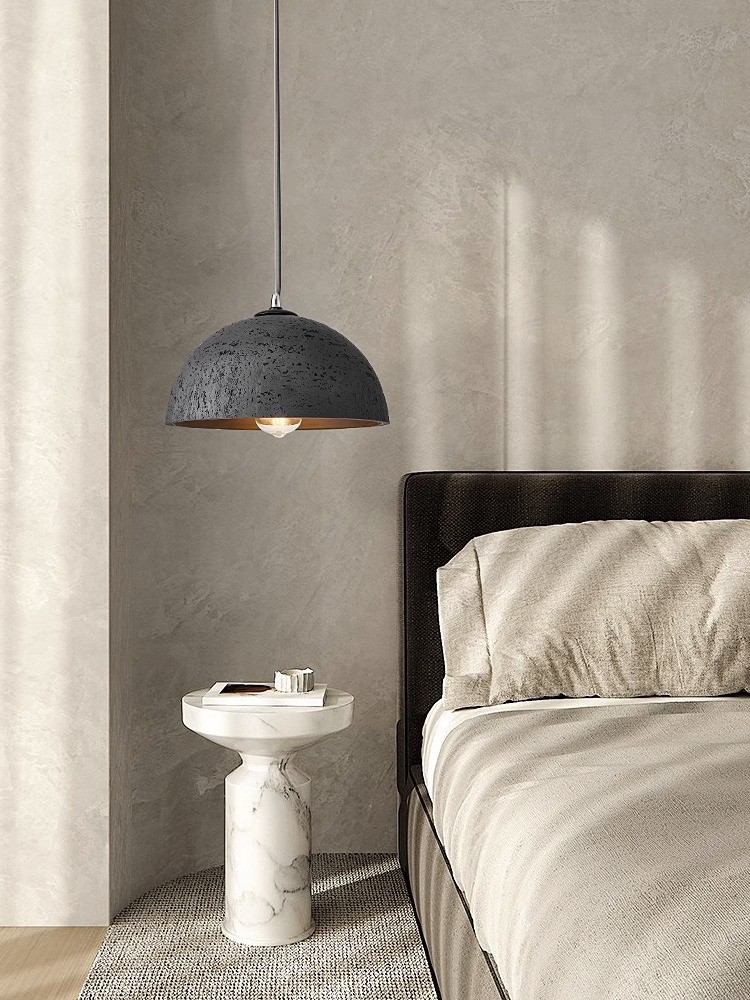 Nordic Simple Wabi-Sabi Style Led Droplights Living Room Bedroom Dome Pendant Light(WH-AP-589)